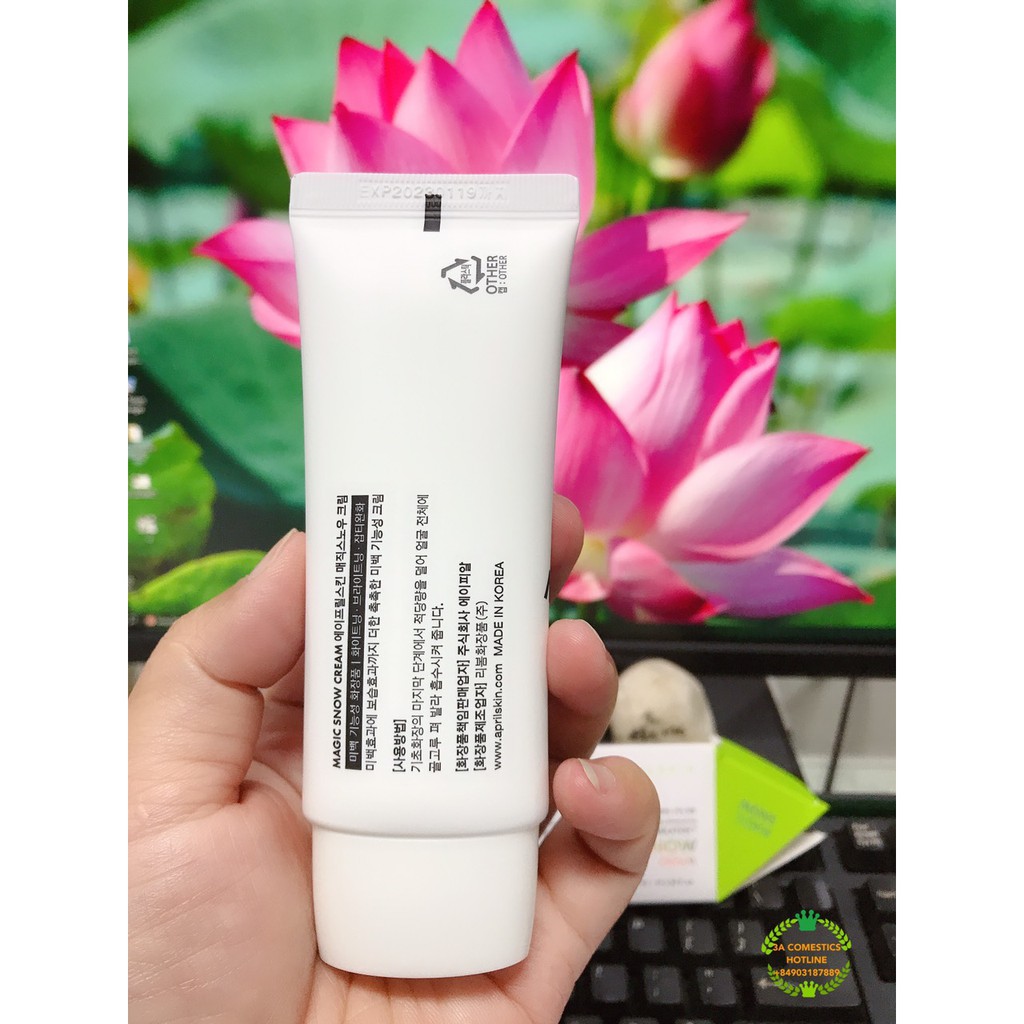 Kem Dưỡng Trắng Sáng Da Và Che Khuyết Điểm April Skin Magic Snow Cream 70ml | BigBuy360 - bigbuy360.vn