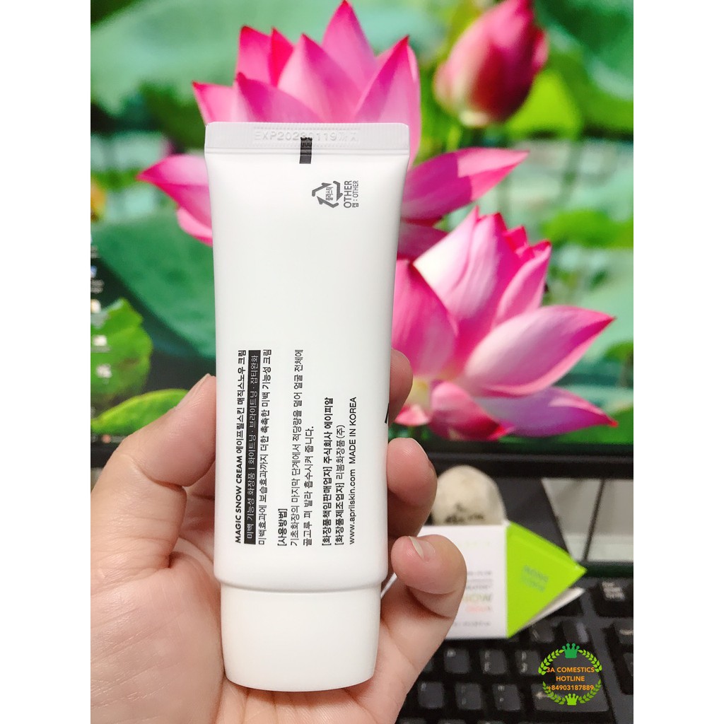 Kem Dưỡng Trắng Sáng Da Và Che Khuyết Điểm April Skin Magic Snow Cream 70ml