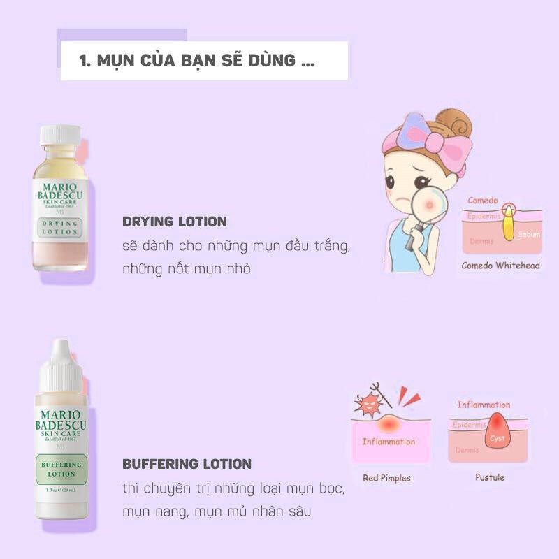 Chấm mụn Mario Badescu Buffering Lotion Dành cho bọc, mụn nang