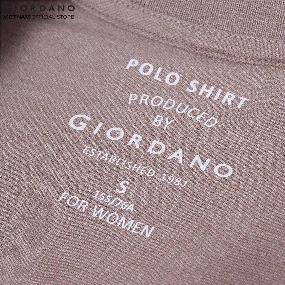 [MEMBER GIFT] Áo Thun Ngắn Tay Có Cổ Nữ Giordano Màu Kaki 053192605502