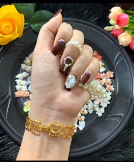 70 Hoa bột ôm móng đẹp y hình ?