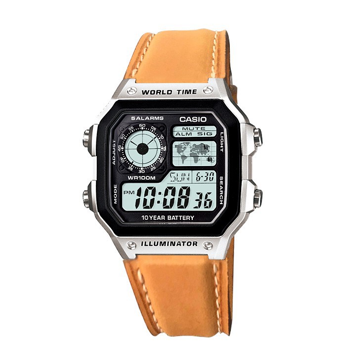 HOT Đồng hồ nam dây kim loại Casio chính hãng Anh Khuê AE-1200WHD-1AVDF chính hãng