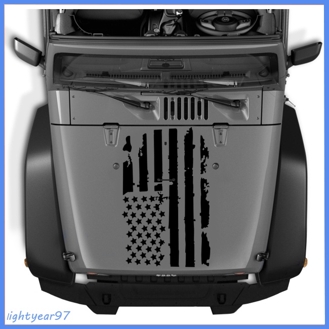 Miếng Dán Trang Trí Ngoại Thất Xe Hơi Hình Cờ Hoa Kỳ Bằng Chất Liệu Vinyl