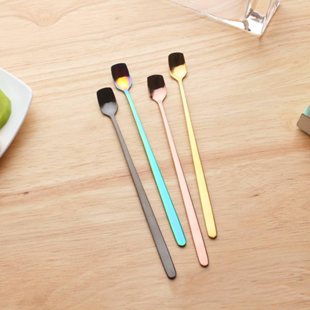 Muỗng Cà Phê Tay Cầm Dài Bằng Thép Không Gỉ 304 Cao Cấp
