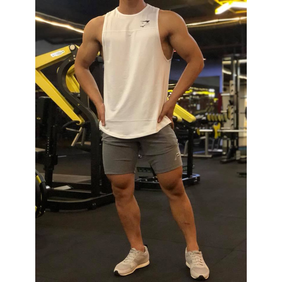 Áo Ba Lỗ Gymshark Trắng