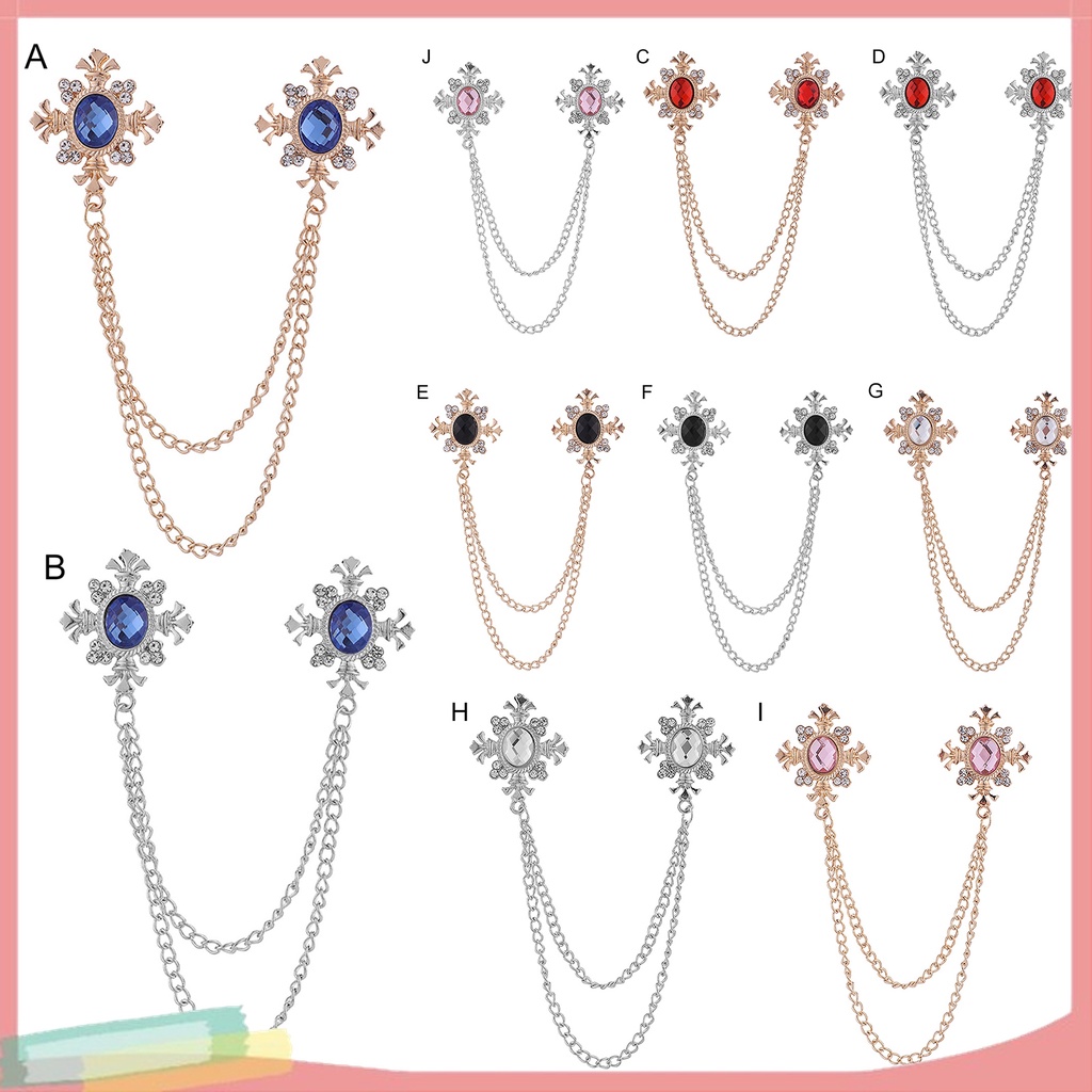 Ghim Cài Áo Đính Đá Phối Tua Rua Thời Trang Cho Nam Và Nữ