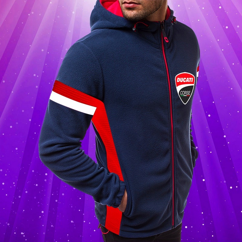 Đang Giảm Giá Mới Áo Khoác Hoodie Thể Thao Có Khóa Kéo Thời Trang Thu Đông Cho Nam Ducati Corse Moto Gp Racing Logo Lớn