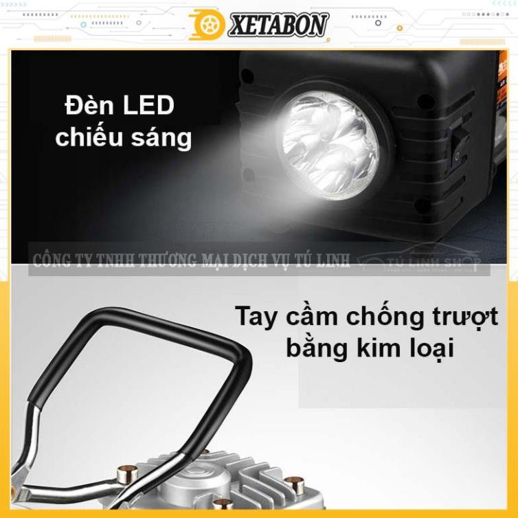 Bơm Ô Tô 2 Xi Lanh Công Suất Lớn, Bơm Ô Tô, Xe Máy, Xe Đạp Điện, Đệm Hơi Sử Dụng Đồng Hồ Điện Tử Tự Ngắt Bảo Hành 1 Năm