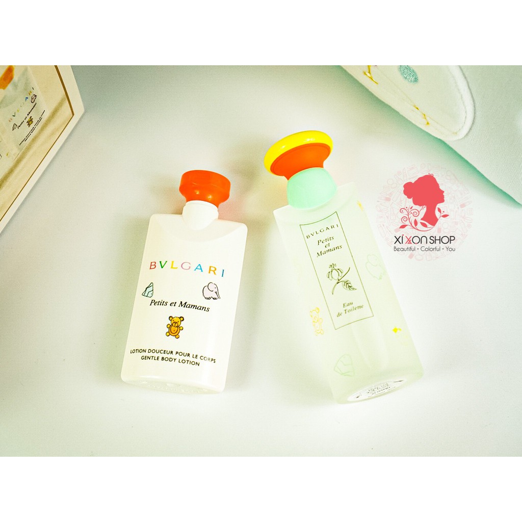 BỘ QUÀ TẶNG BVLGARI PETITS ET MAMANS NƯỚC HOA 100ML, DƯỠNG THỂ 75ML & TÚI | Thế Giới Skin Care