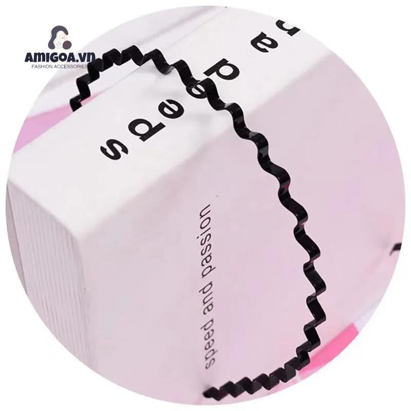 ✨✨Băng đô cài tóc bằng kim loại màu đen hình gợn sóng chống trượt cho cả nam và nữ