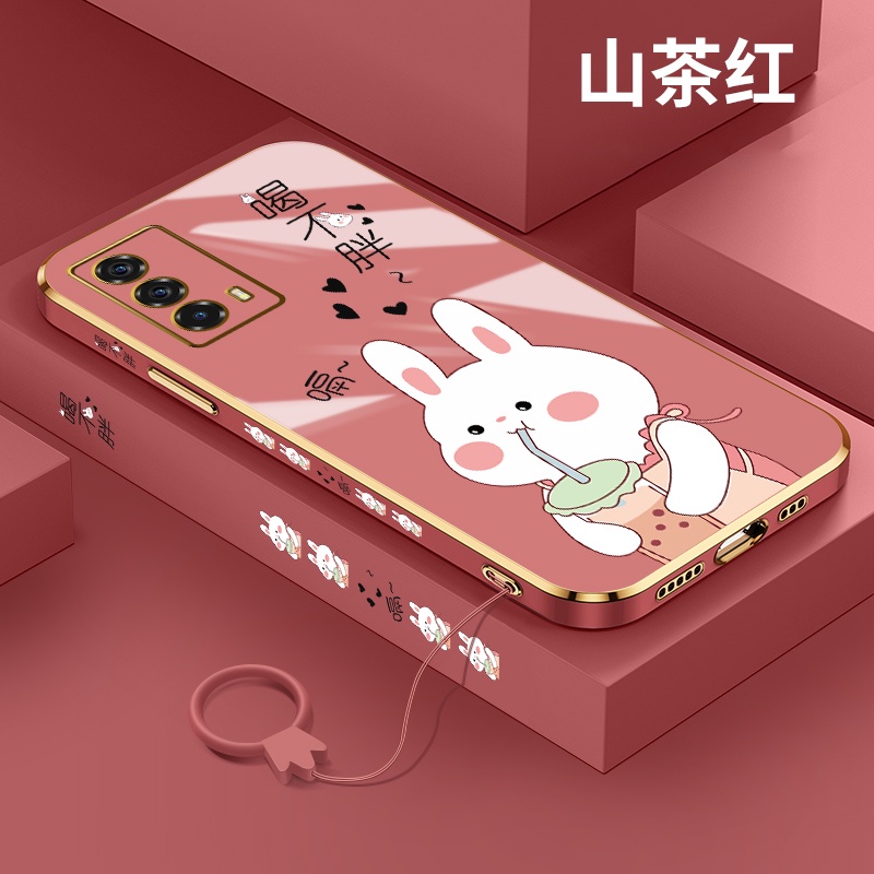 Ốp Điện Thoại Silicon Viền Thẳng Hình Thỏ Dễ Thương Cho realme GT realme GT neo2 realme GT neo3 realme GT Master realme XT