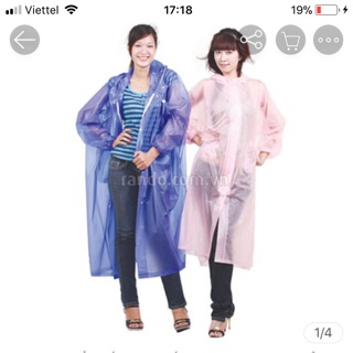 Áo Mưa Dây Kéo Trong Màu Rando