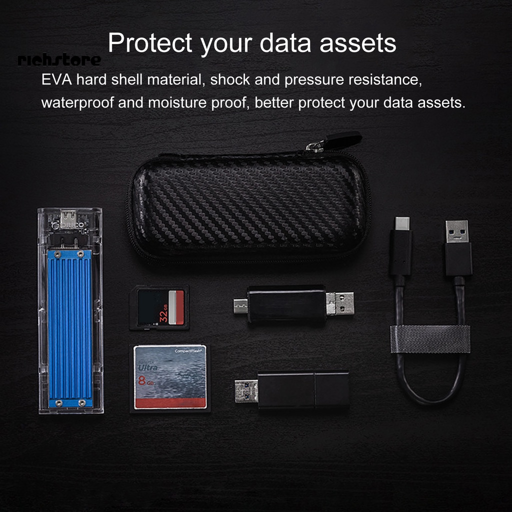 Túi Đựng Ổ Cứng Bằng EVA Cứng Cỡ Lớn Chống Thấm Nước Có Khóa Kéo Tiện Dụng | BigBuy360 - bigbuy360.vn