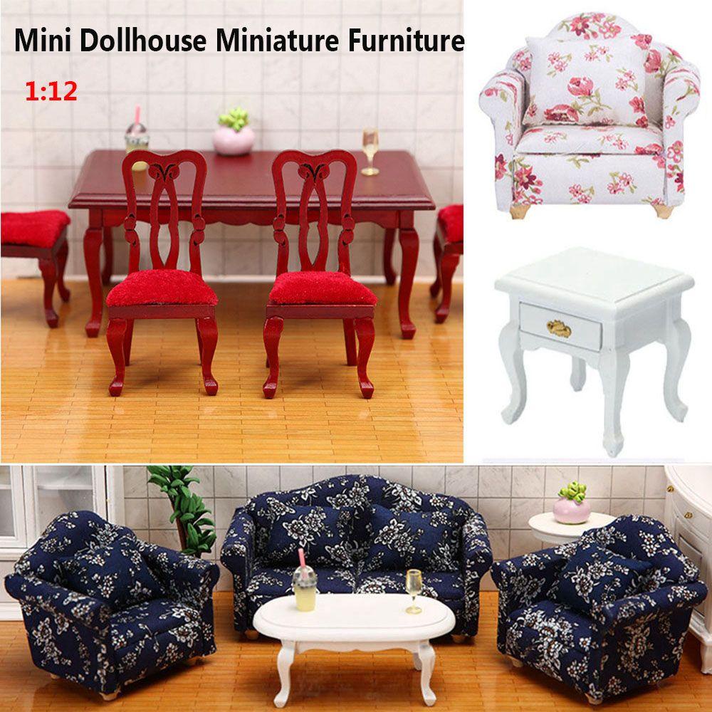 SUSANS Bàn Gỗ Trang Trí Nhà Búp Bê 25 Kiểu