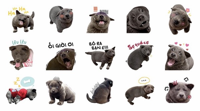 Sticker Nguyễn văn dúi ép lụa 30 cái ép lụa , sticker chó dúi siêu xinh đáng yêu