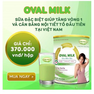 [Nhập ZEROHA giảm 10k] Sữa Mầm Đậu Tăng Vòng 1 Oval  Milk -  Cân Bằng Nội Tiết Tố Nữ