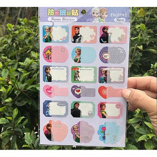 Sét 20 miếng dán tên skicker cho bé