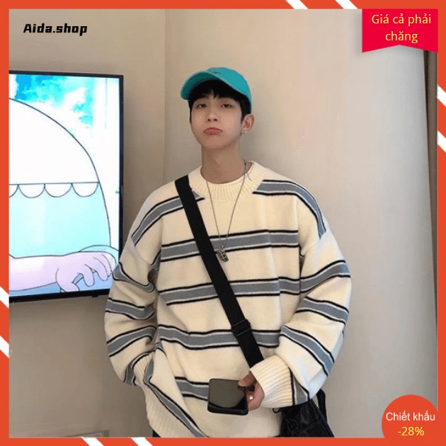 Áo Sweater dài tay dáng rộng thời trang hàn quốc dành cho nam