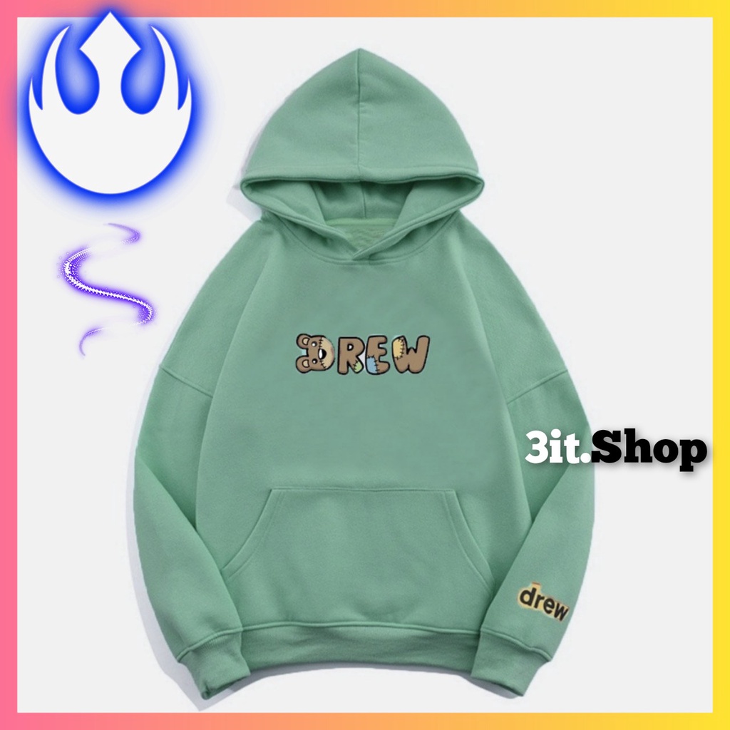 (Đu Trend) Áo Hoodie DREW xanh Đậu Unisex Nam Nữ thu đông nỉ bông mịn dày mới | BigBuy360 - bigbuy360.vn