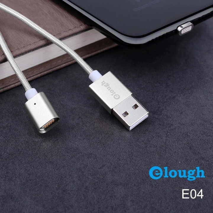 Cáp Sạc Hít Nam Châm 2.4A Elough E04 Chui Lightning Iphone Hàng Chính Hãng Phân Phối