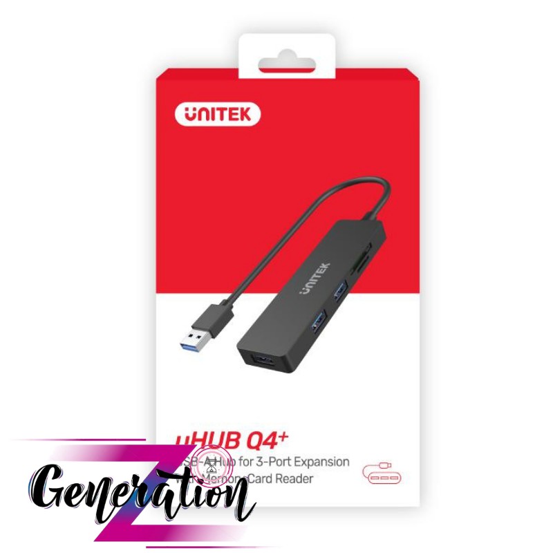 BỘ CHIA CỔNG USB RA 3 CỔNG USB 3.0 + TF/SD UNITEK H1108A - HUB CHIA USB 1 RA 3 USB 3.0 + TF/SD UNITEK H1108A