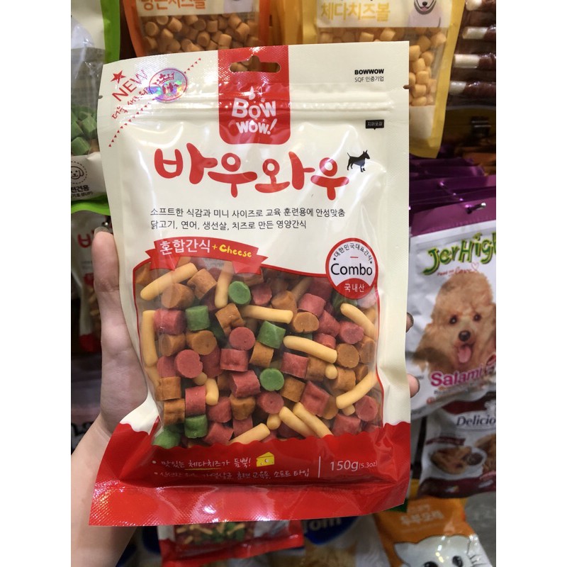 Bánh thưởng cho chó Snack hỗn hợp Mixed Snack Bowwow Hàn Quốc