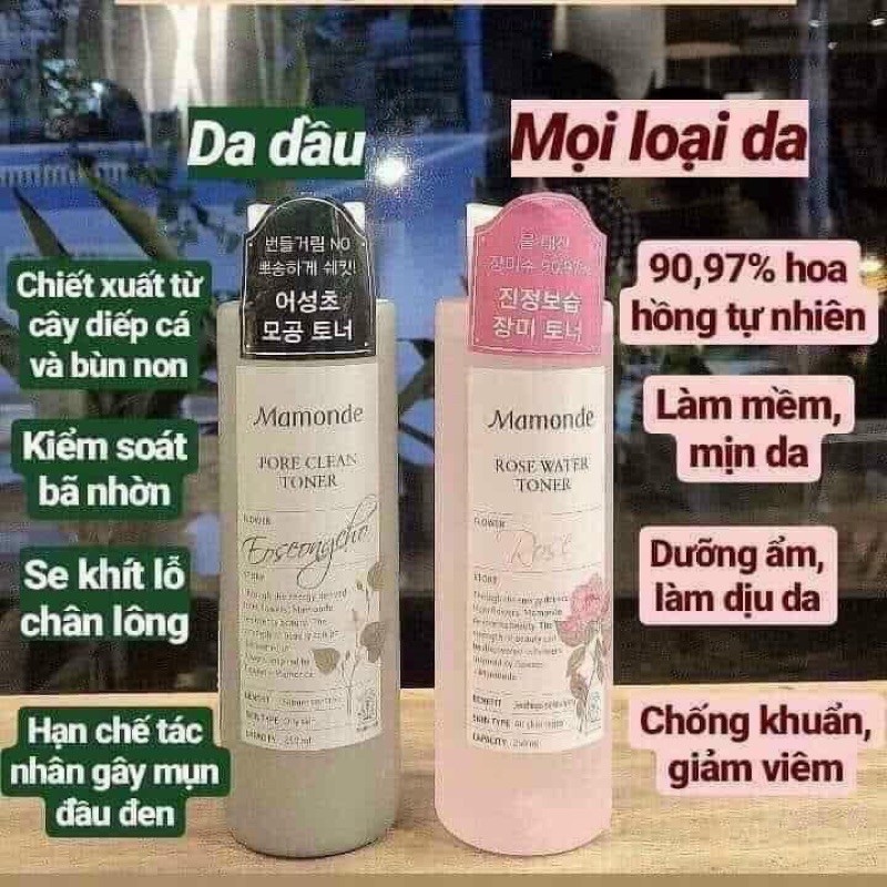 Nước hoa hồng Water Toner Mamonde 250ml | BigBuy360 - bigbuy360.vn