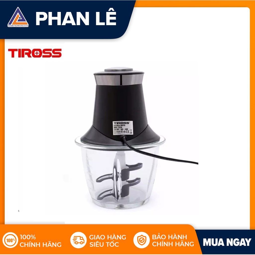 [Mã ELHADEV giảm 4% đơn 300K] Máy xay thịt cối thủy tinh Tiross TS5248 1.2L (Đen)