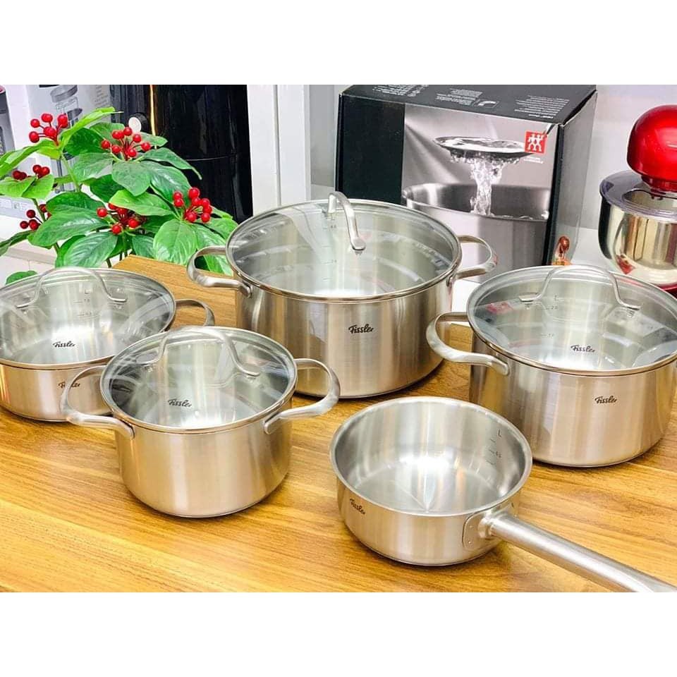 Bộ nồi 5 món Fissler Toronto dung tích 1.3L - 5.4L [CHÍNH HÃNG]