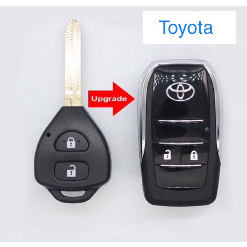 Vỏ chìa khoá độ gập TOYOTA 2 nút  xe Innova , Vios , Camry , Corolla , Fortune , Yaris , Hilux