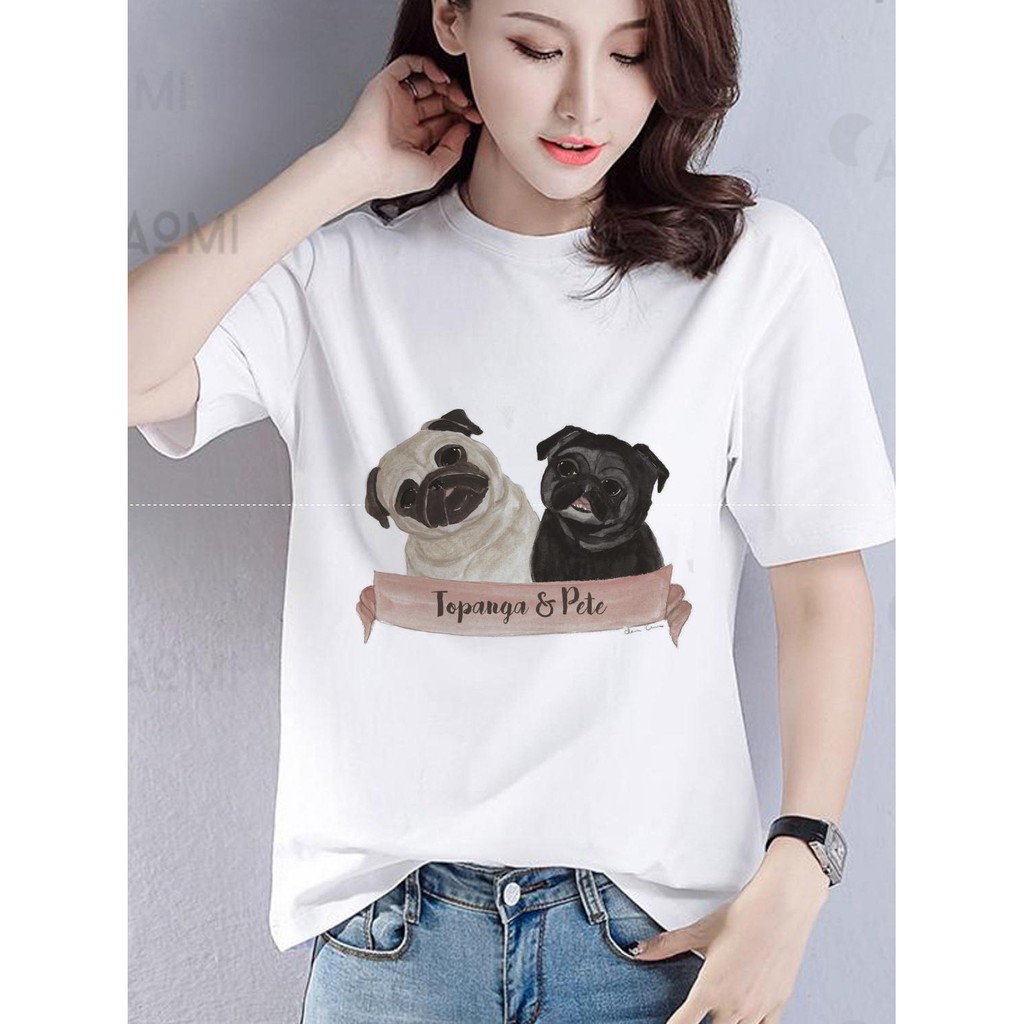 ÁO THUN NAM NỮ AT2021 TOPANGA PETE PUG ĐỘNG VẬT THỜI TRANG AOMI unisex PHONG CÁCH CÁ TÍNH ĐẸP