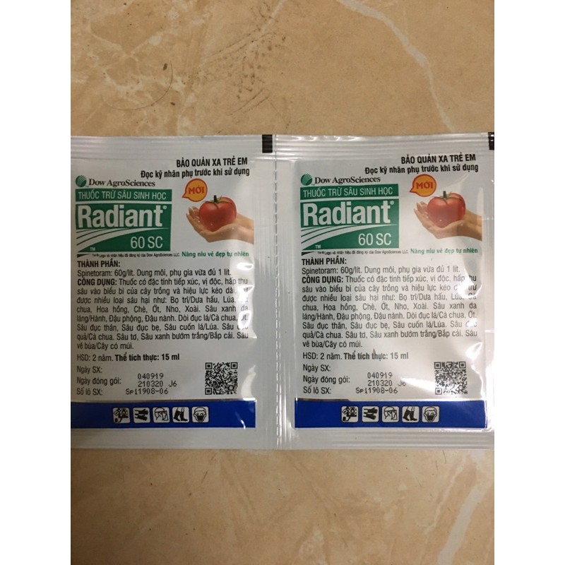 Chế phẩm Radiant trị trĩ, sâu