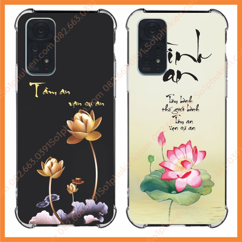 Ốp lưng Xiaomi Redmi Note 11 / Note 11s 4G (bản VN) chống sốc in hình thư pháp, cá koi đẹp