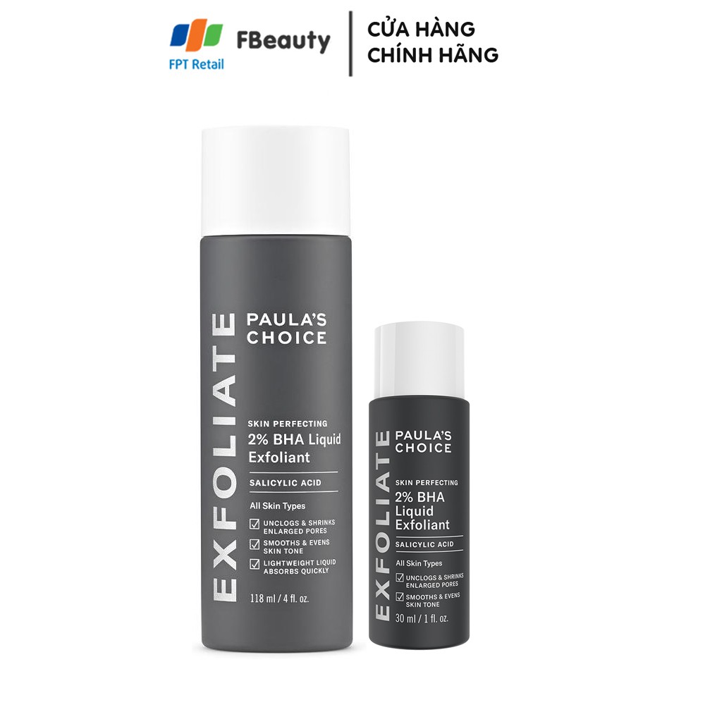 Dung dịch loại bỏ tế bào chết 2% BHA Paula's Choice Skin Perfecting Liquid Exfoliant 30ml - 118 ml | WebRaoVat - webraovat.net.vn