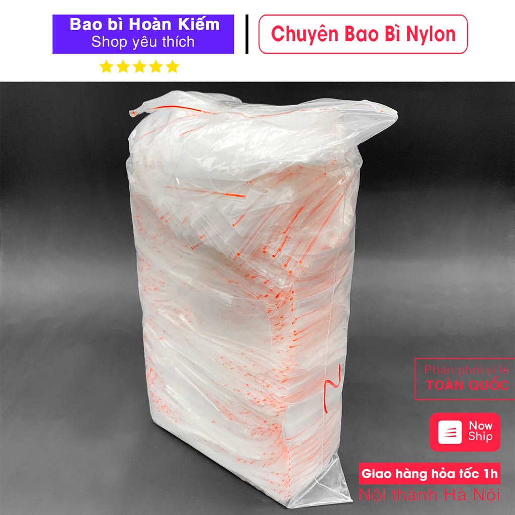 [ĐỔ BUÔN] 1KG Túi Zip-Zipper Chỉ Đỏ Hàng Dày Bảo Quản Thuốc, Phụ Kiện Chống Nước Chống Bụi Túi Zip Viền Đỏ Cao Cấp