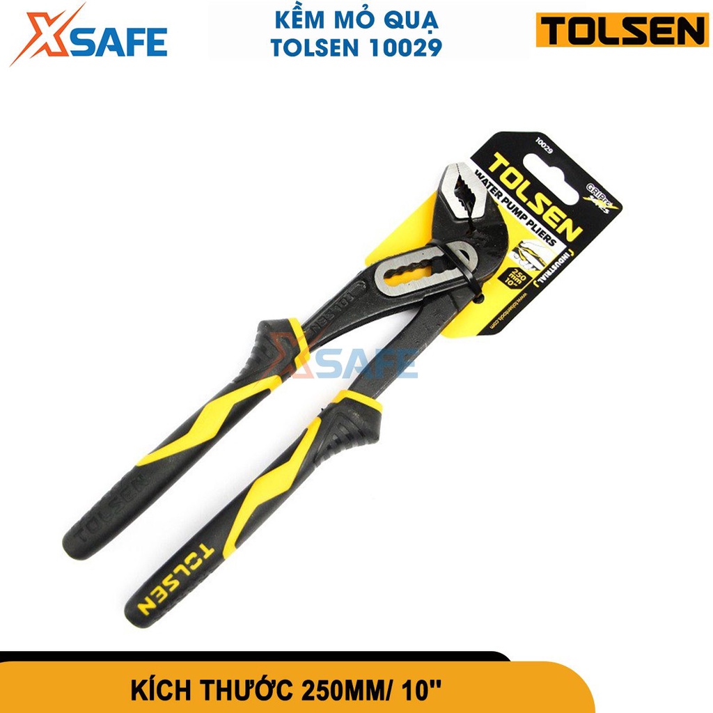 Kìm mỏ quạ cao cấp TOLSEN 10029 10&quot; (250mm) kềm mỏ quạ chất liệu thép Cr-V chống rỉ sét, mũi kềm rắn chắc [CHÍNH HÃNG]