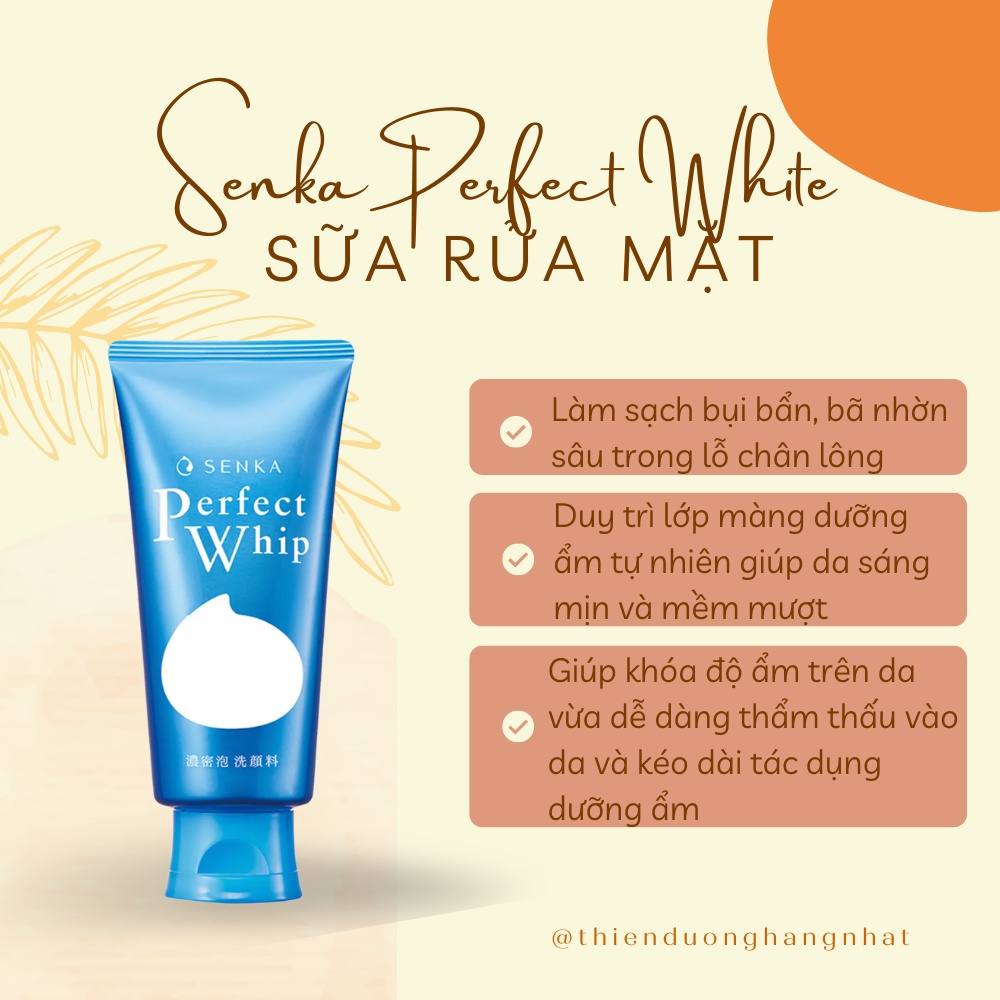 Sữa rửa mặt Senka Perfect Whip 120g-Nhật Bản