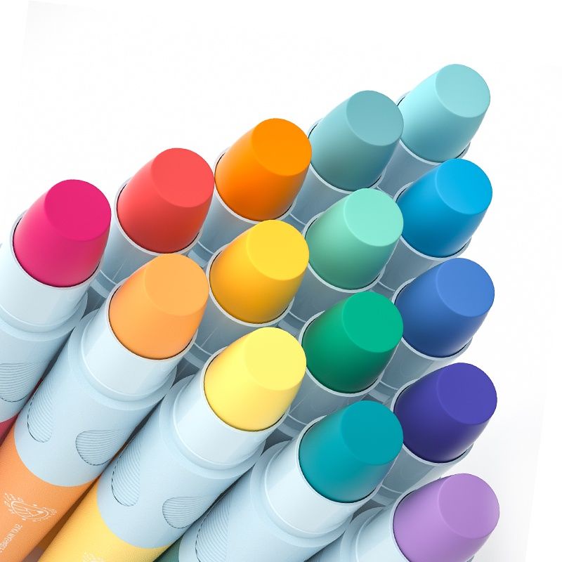 bút sáp màu lụa 12 - 24 - 36 màu Silky Crayon hãng Mideer an toàn, dễ giặt, dễ lau chùi cho bé sáng tạo