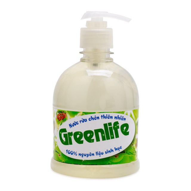 Nước rửa bát sinh học Greenlife_chai vòi 500ml