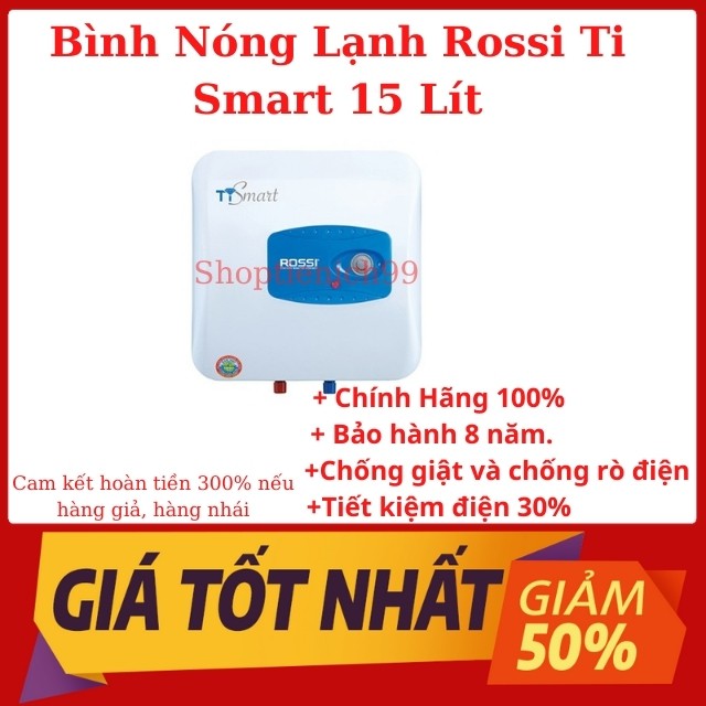 Bình Nước Nóng Rossi 15 - 20 - 30 Lít Tráng Men Chống Giật Xuất Xứ Chính Hãng Giá Rẻ Siêu Bền Phù Hợp Mọi Công Trình.