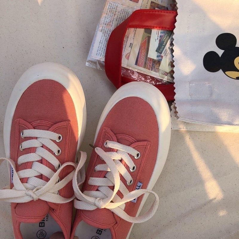 Giày Thể Thao Đế Độn Màu Pastel Siêu Xinh