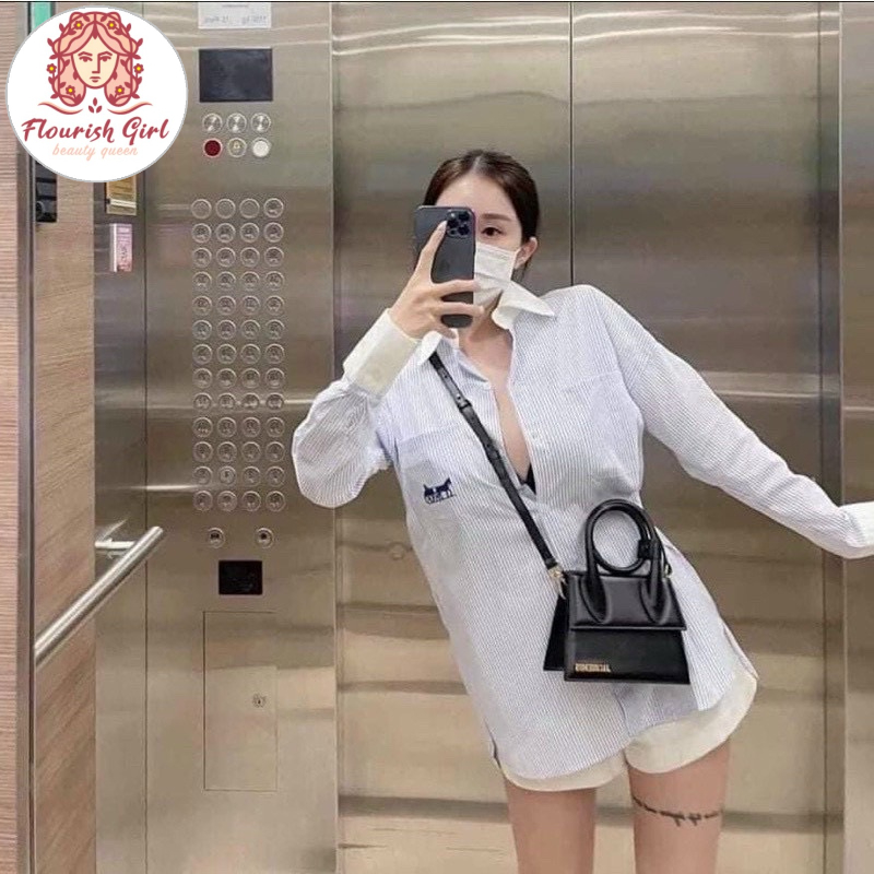 Túi xách Jacquemus quai cuốn đi chơi chất liệu da lì cực sang chảnh size 20