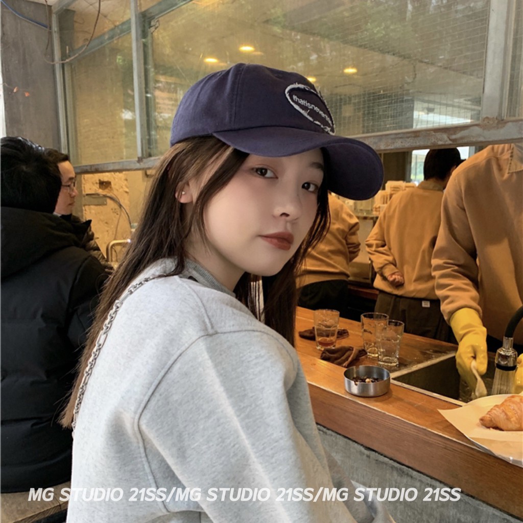 Mũ lưỡi trai MG STUDIO thêu chữ nhỏ phong cách thời trang