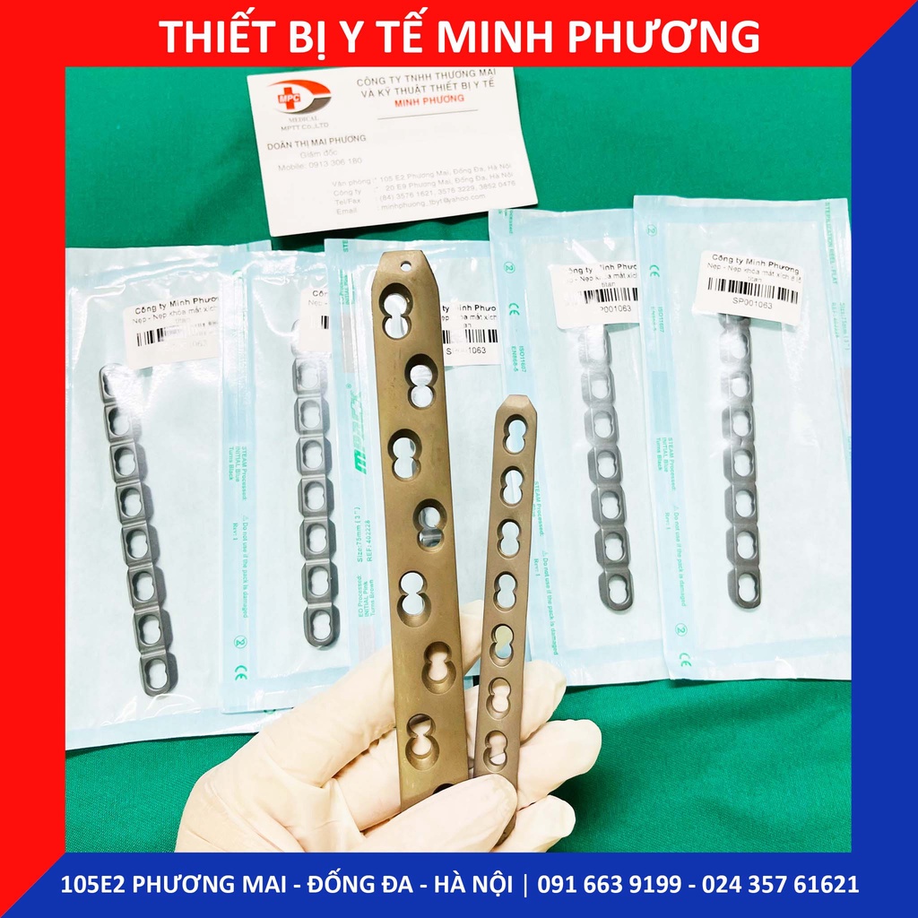 Nẹp khóa 8 lỗ titan các loại