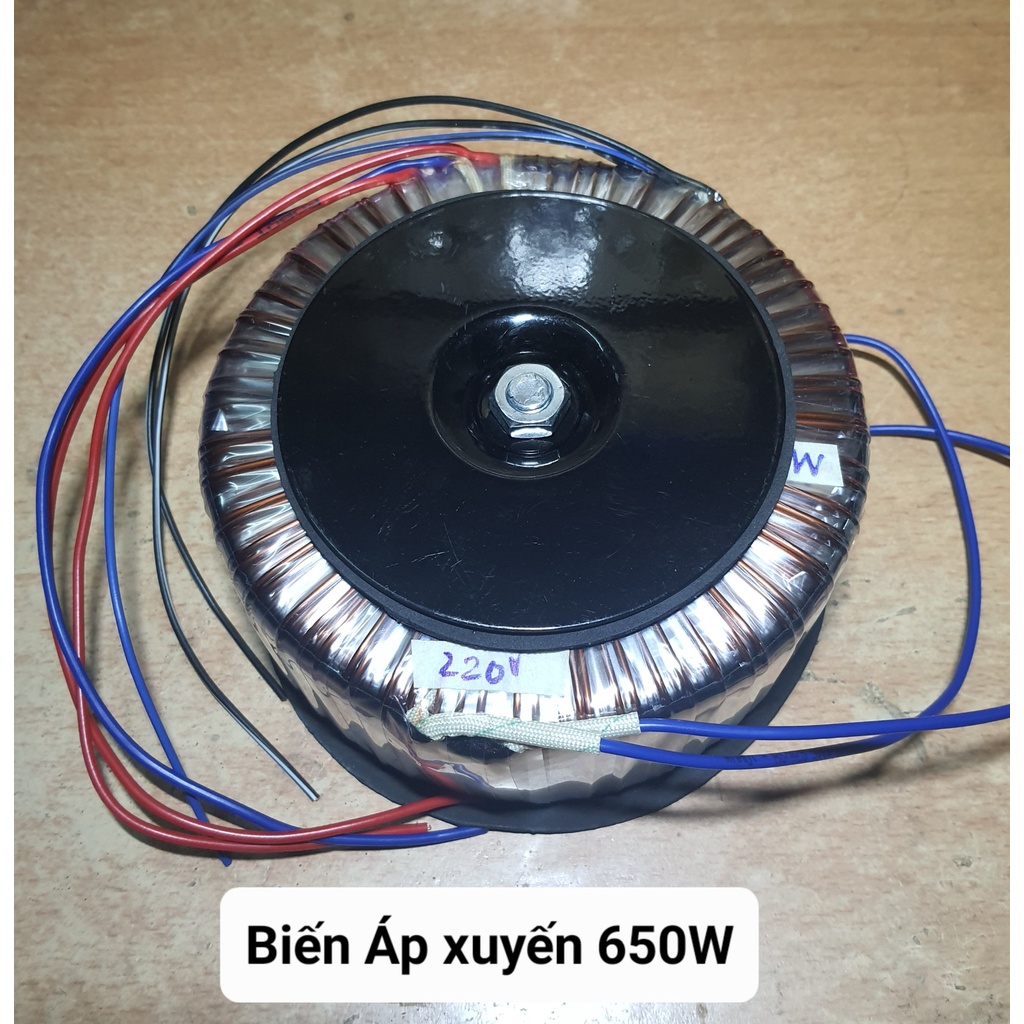Biến áp xuyến 2U 650W ,Biến Áp Minh Quang,Dây Đồng 100%, Công suất 650W