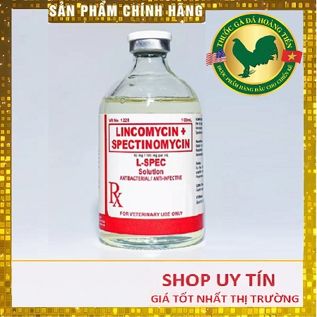 L-SPEC CHAI 100ML - dùng cho gà khò khè, sổ mũi, viêm ruột, phân xanh, phân trắng - Nhập nhẩu Philippine