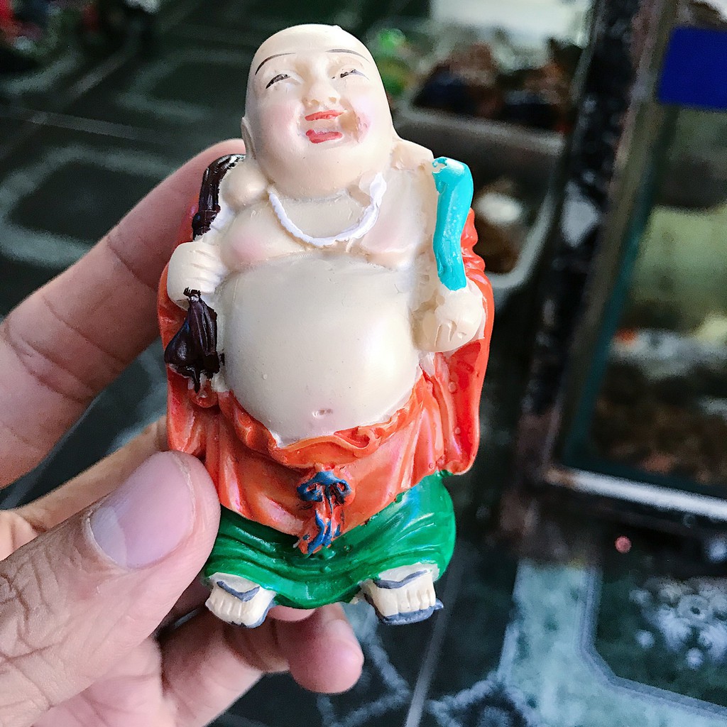 ÔNG DI LẶC TRANG TRÍ HỒ CÁ NON BỘ RỘNG 4CM CAO 9CM