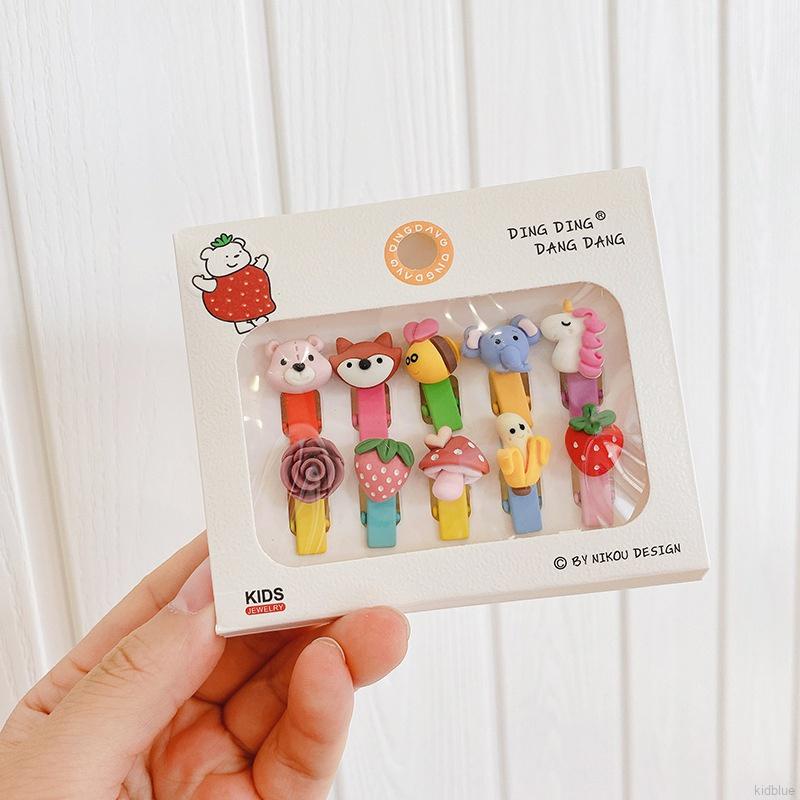 Set 8/10 dây cột tóc / 10 kẹp tóc siêu dễ thương cho bé gái
