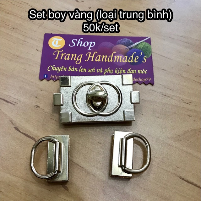 Bộ khoá boy làm túi loại trung bình