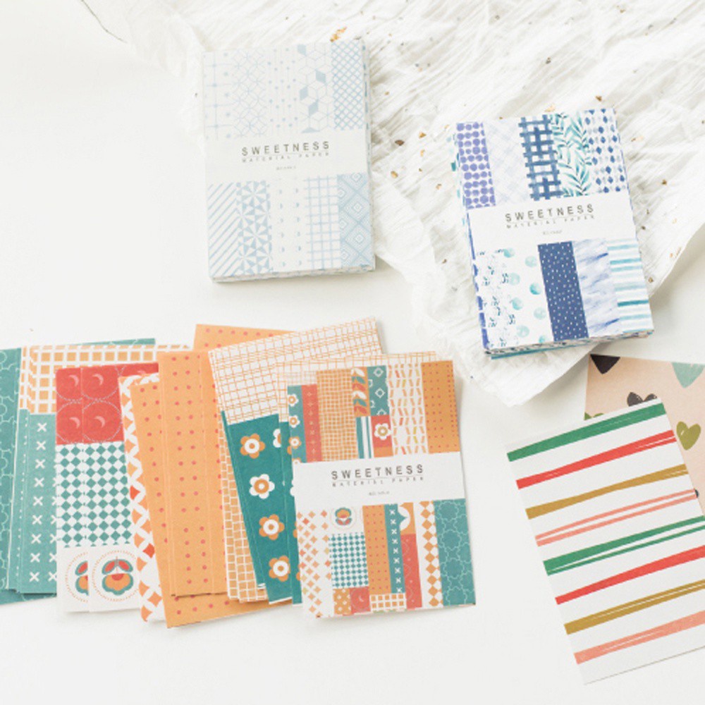 Set 50 thẻ giấy trang trí sổ tay thủ công với 10 kiểu tùy chọn